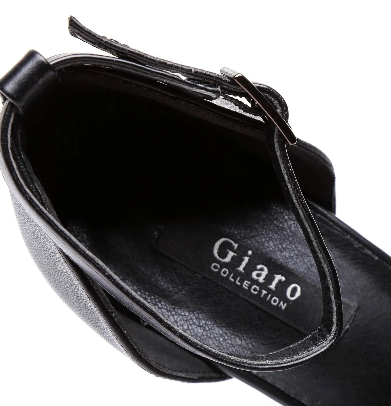 Black Giaro high 16cm heeled platform sandals