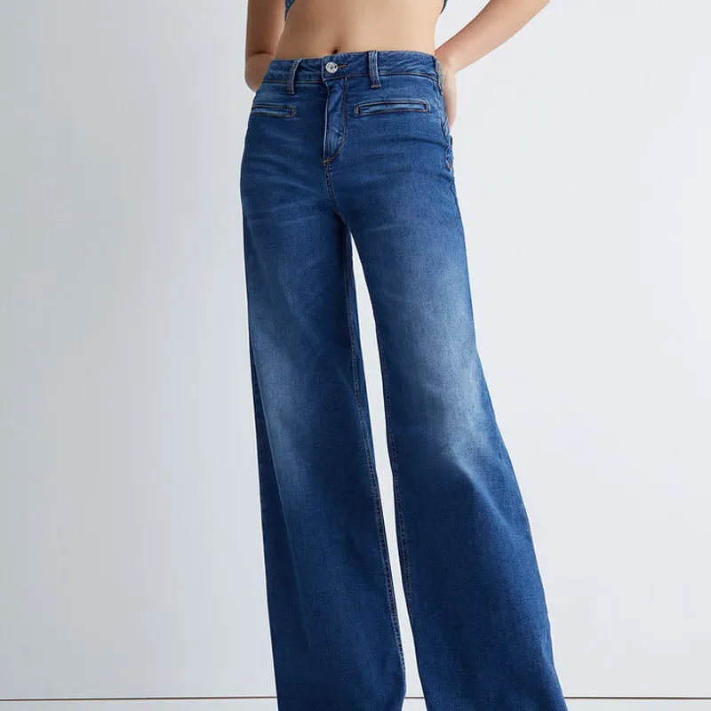 Liu Jo Jeans Flare Ecosostenibile Denim Scuro