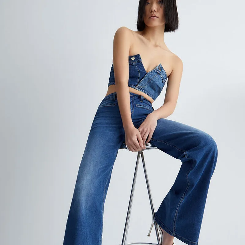 Liu Jo Jeans Flare Ecosostenibile Denim Scuro