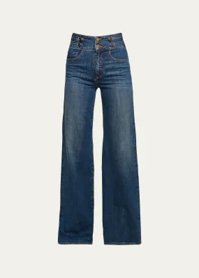 Ramy Brook Liv High-Rise Wide-Leg Jeans