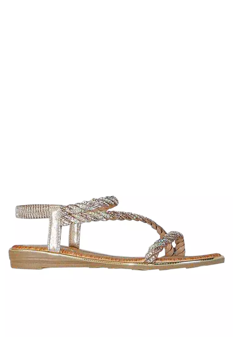 VANSA Iron stones Flat Sandals VSW-S1078